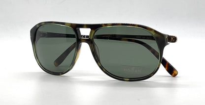 Hogan HO90 95N Green Tortoise Aviator Sunglasses-Green Lenses-Unworn