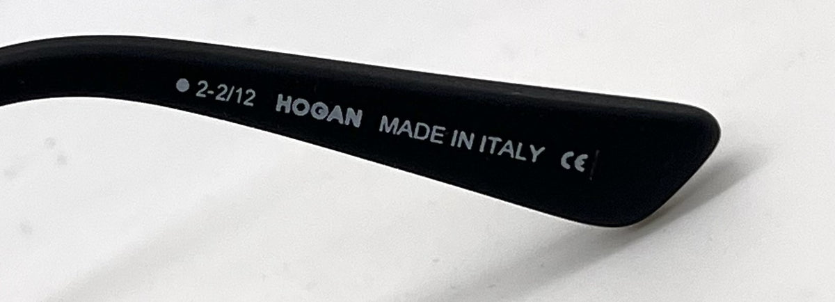 Hogan HO92 02N Matte Black Aviator Sunglasses-Green Lenses-Unworn