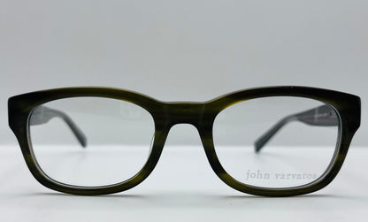 Brand New JOHN VARVATOS V337 50-20-145 EYEGLASSES - Olive Green with Case & Cloth