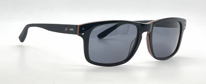 Hogan HO86 92A Black Square Sunglasses-Dark Grey Lenses-Unworn