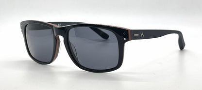 Hogan HO86 92A Black Square Sunglasses-Dark Grey Lenses-Unworn