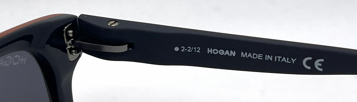 Hogan HO86 92A Black Square Sunglasses-Dark Grey Lenses-Unworn