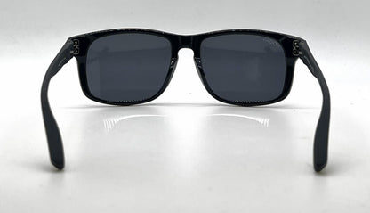 Hogan HO86 92A Black Square Sunglasses-Dark Grey Lenses-Unworn