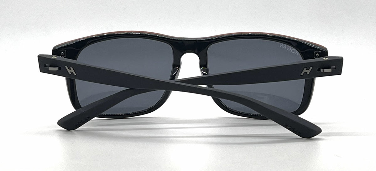Hogan HO86 92A Black Square Sunglasses-Dark Grey Lenses-Unworn