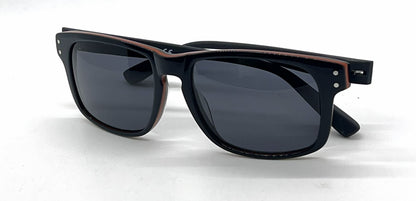 Hogan HO86 92A Black Square Sunglasses-Dark Grey Lenses-Unworn