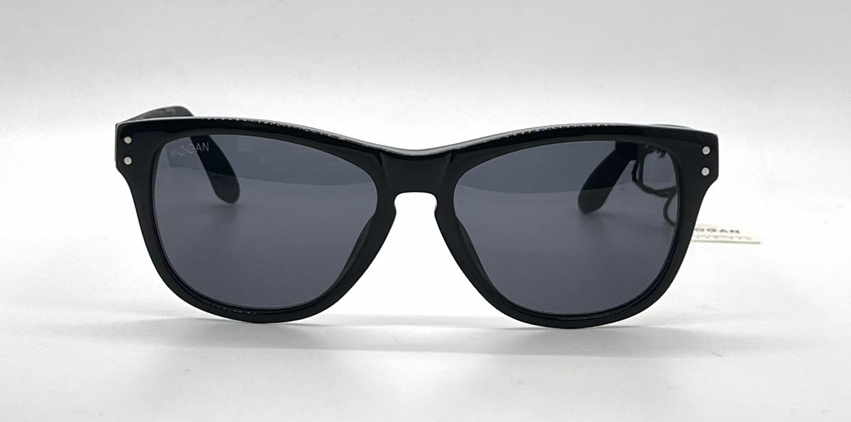 Hogan HO85 05A Black Square Sunglasses-Dark Grey Lenses-Unworn