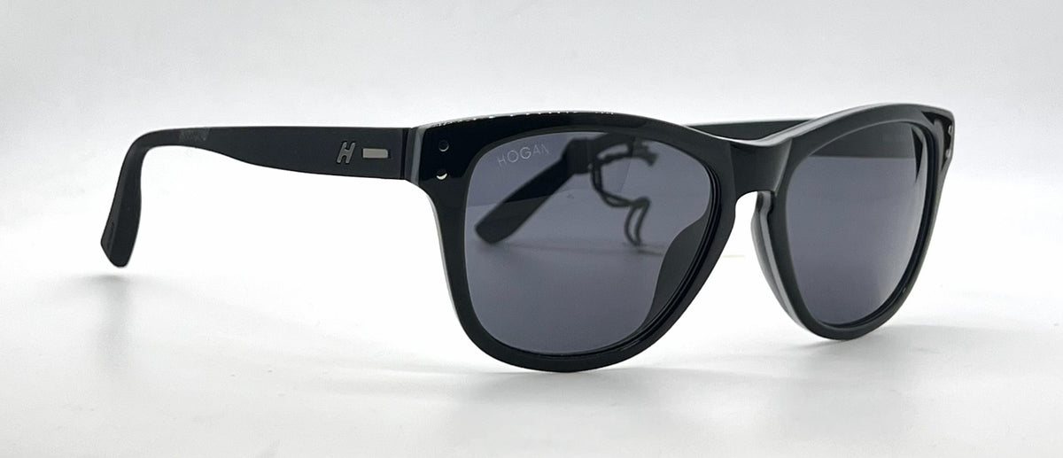 Hogan HO85 05A Black Square Sunglasses-Dark Grey Lenses-Unworn