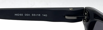 Hogan HO85 05A Black Square Sunglasses-Dark Grey Lenses-Unworn