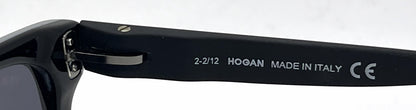 Hogan HO85 05A Black Square Sunglasses-Dark Grey Lenses-Unworn