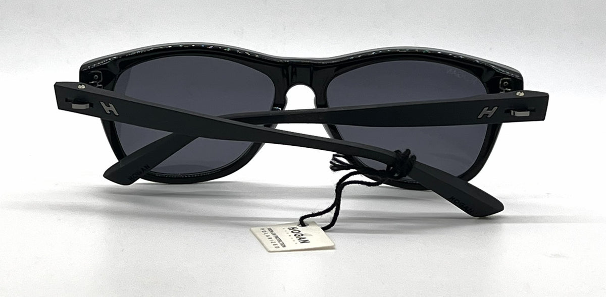 Hogan HO85 05A Black Square Sunglasses-Dark Grey Lenses-Unworn