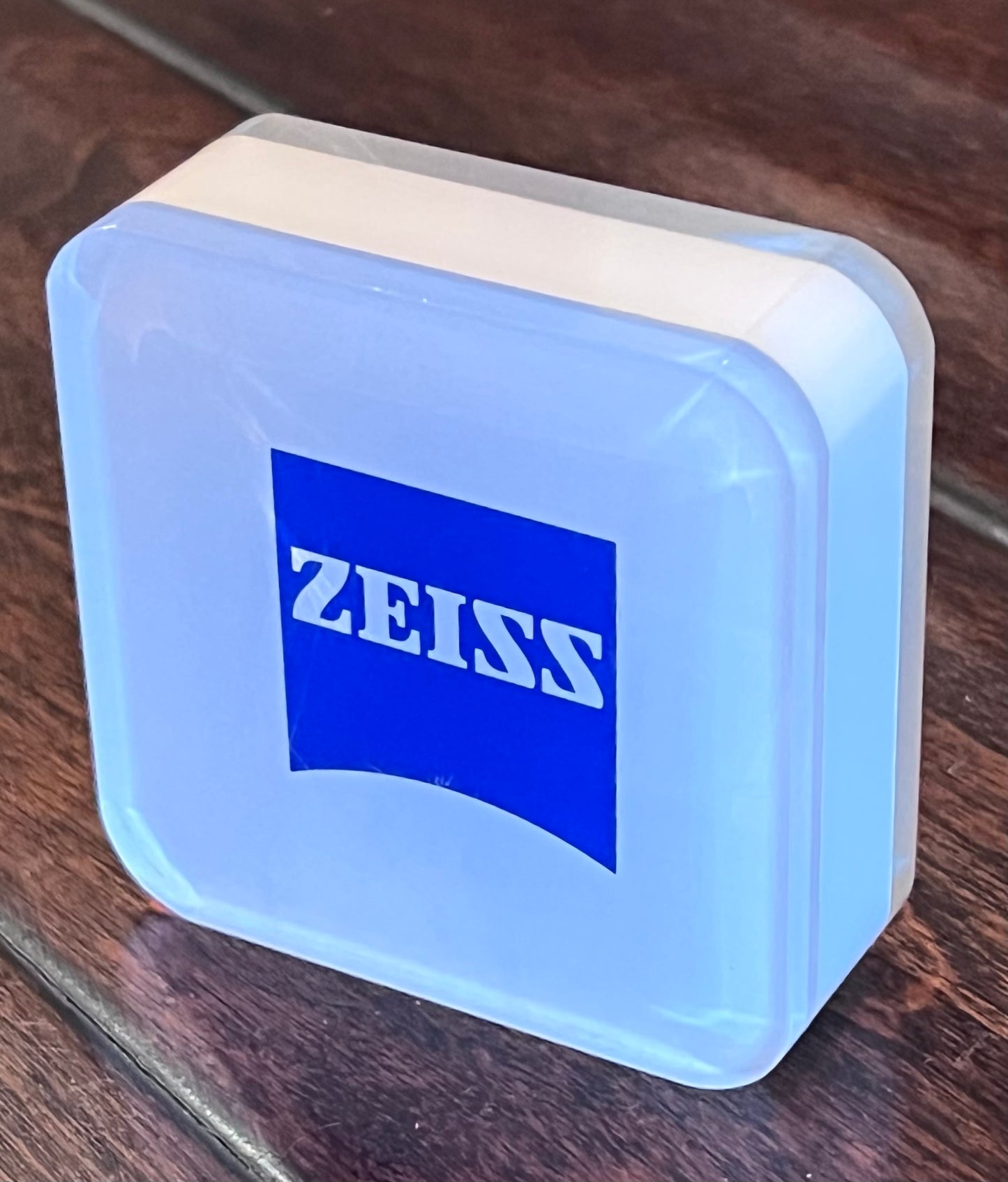 Zeiss-Double Sided In-Store Branded Acrylic Display-3x3x1 Inches-Great Condition