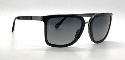Dolce and Gabbana DG4219 501/T3 Black Gunmetal Square Aviator-Vintage Sunglasses Grey Polarized Lenses-Unworn