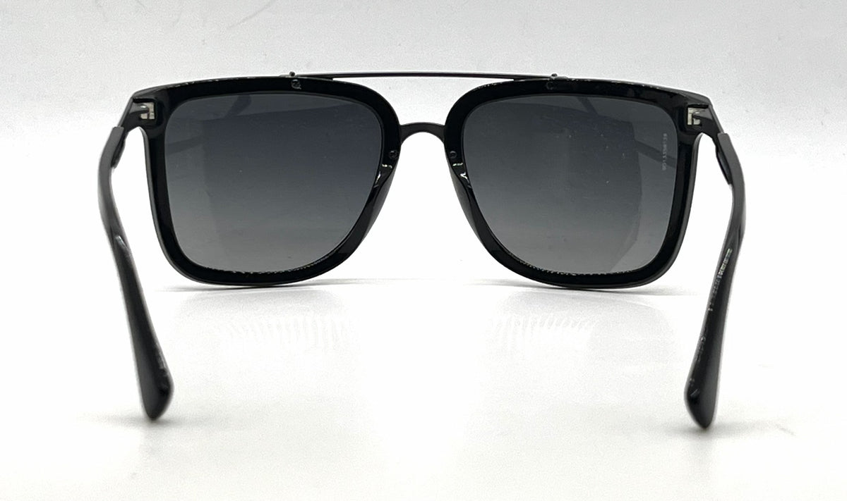 Dolce and Gabbana DG4219 501/T3 Black Gunmetal Square Aviator-Vintage Sunglasses Grey Polarized Lenses-Unworn