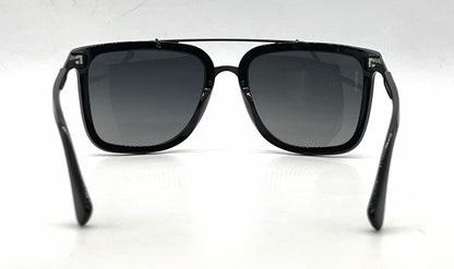 Dolce and Gabbana DG4219 501/T3 Black Gunmetal Square Aviator-Vintage Sunglasses Grey Polarized Lenses-Unworn