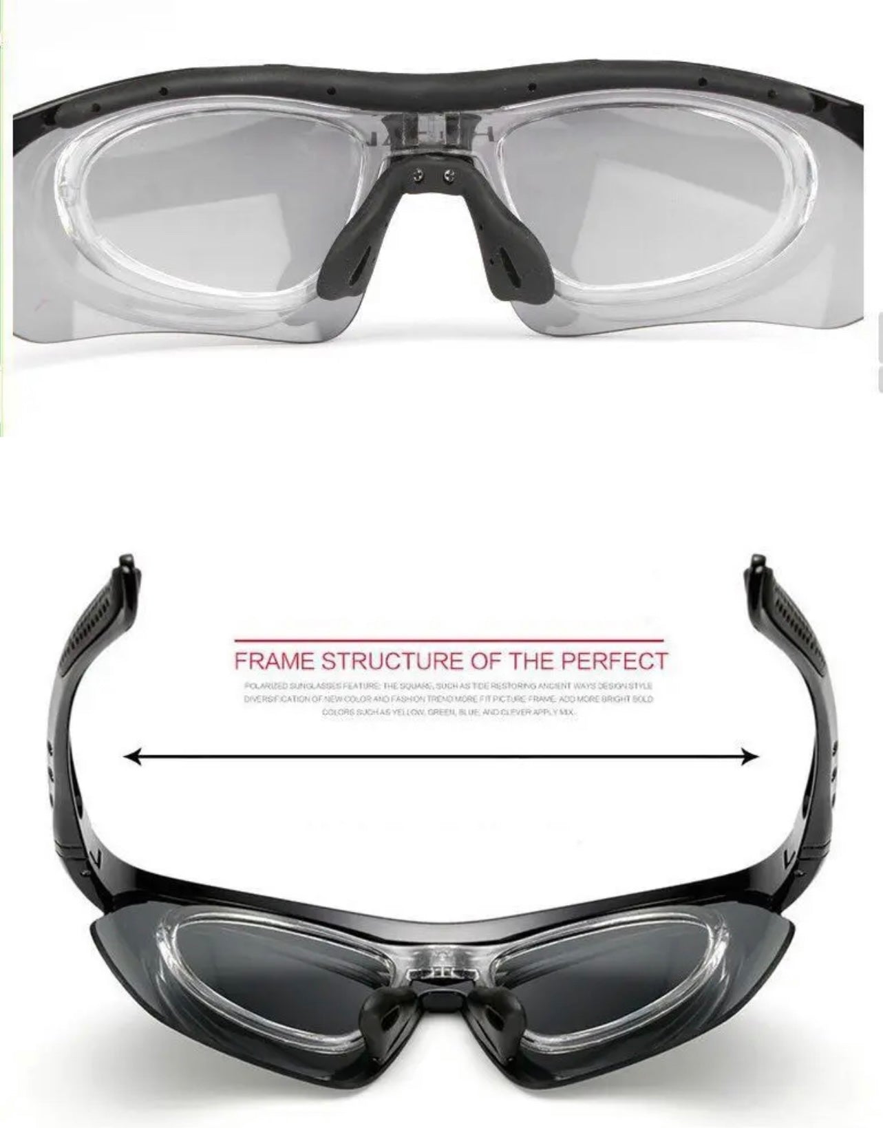 Outdoors, sports and cycling Sunglasses.  5 Changeable Lens Variations. Comfy/Non-Slip Nose-pads