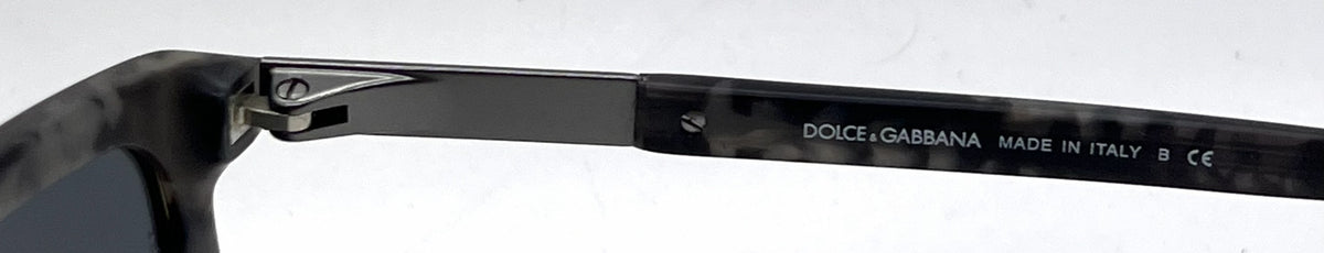 Dolce and Gabbana DG4219 2802/87 Grey Camouflage Aviator-Vintage Sunglasses Dark Grey Lenses-Unworn