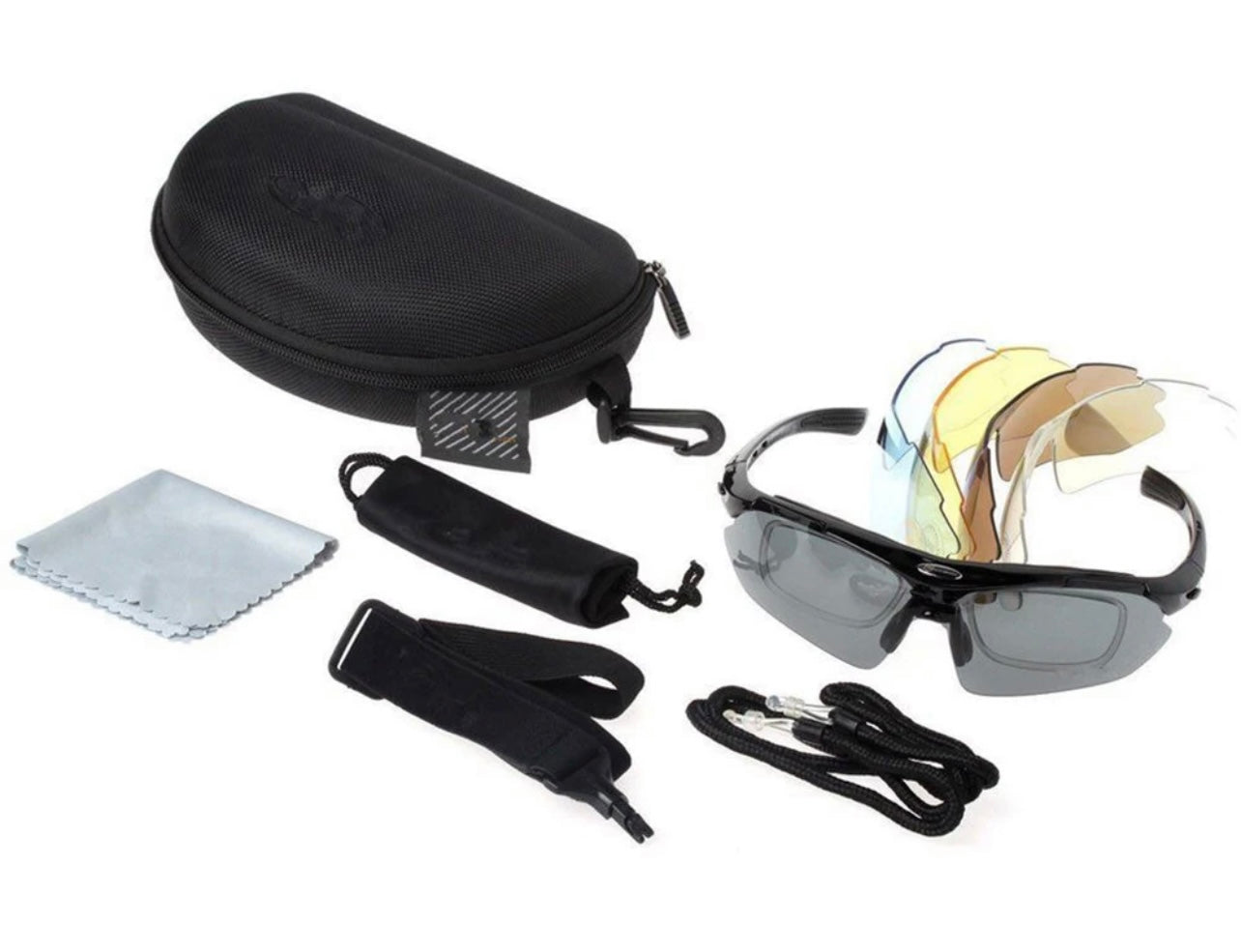 Outdoors, sports and cycling Sunglasses.  5 Changeable Lens Variations. Comfy/Non-Slip Nose-pads