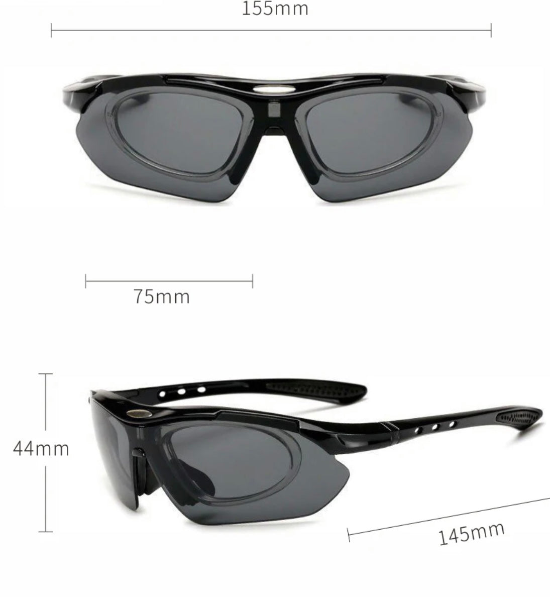 Outdoors, sports and cycling Sunglasses.  5 Changeable Lens Variations. Comfy/Non-Slip Nose-pads