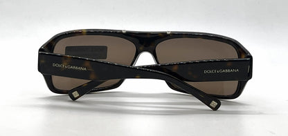 Dolce and Gabbana DG4044 502/73 Shield Havana Vintage Sunglasses Brown Lenses-Unworn