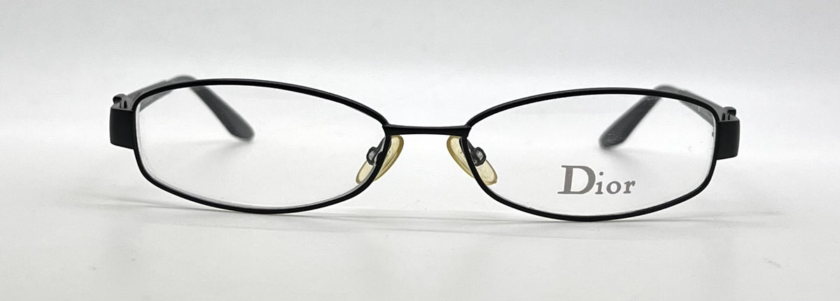 Christian Dior CD3684 Oval Vintage Optical Frame Matte Black Crystal-Demo-Unworn