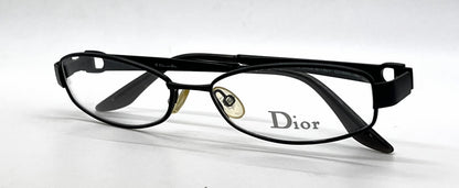 Christian Dior CD3684 Oval Vintage Optical Frame Matte Black Crystal-Demo-Unworn