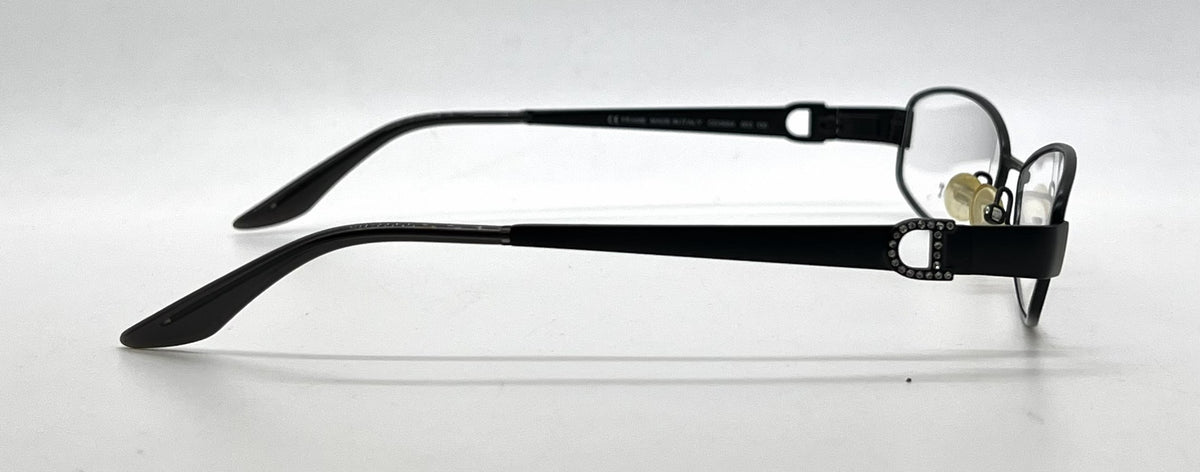 Christian Dior CD3684 Oval Vintage Optical Frame Matte Black Crystal-Demo-Unworn