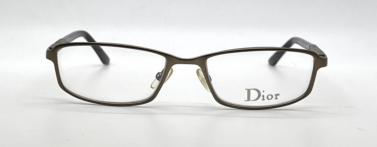 Christian Dior CD3713 Rectangle-Vintage Optical Frame Bronze Brown Crystal-Unworn
