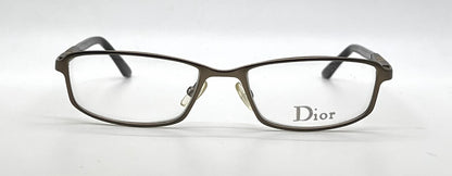 Christian Dior CD3713 Rectangle-Vintage Optical Frame Bronze Brown Crystal-Unworn