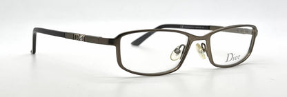 Christian Dior CD3713 Rectangle-Vintage Optical Frame Bronze Brown Crystal-Unworn