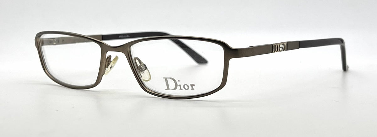 Christian Dior CD3713 Rectangle-Vintage Optical Frame Bronze Brown Crystal-Unworn