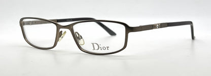 Christian Dior CD3713 Rectangle-Vintage Optical Frame Bronze Brown Crystal-Unworn