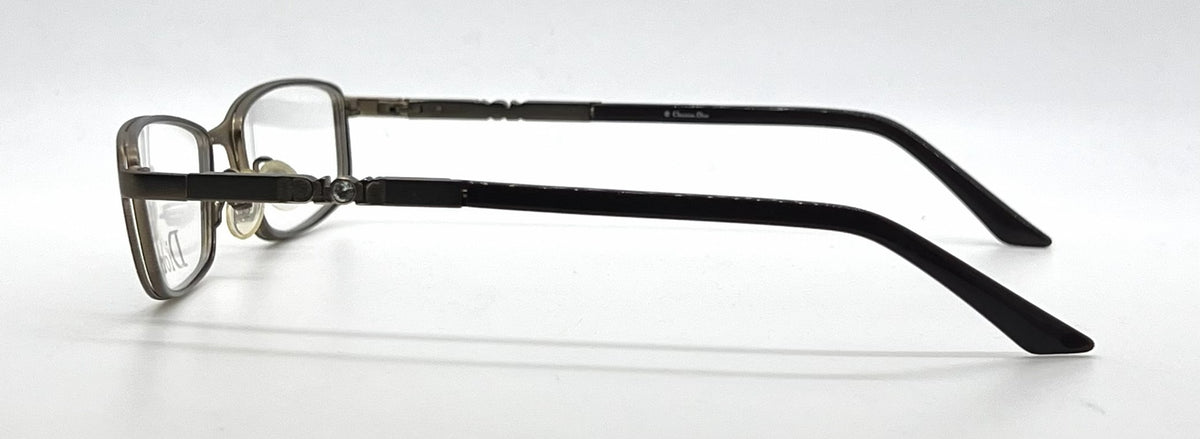 Christian Dior CD3713 Rectangle-Vintage Optical Frame Bronze Brown Crystal-Unworn