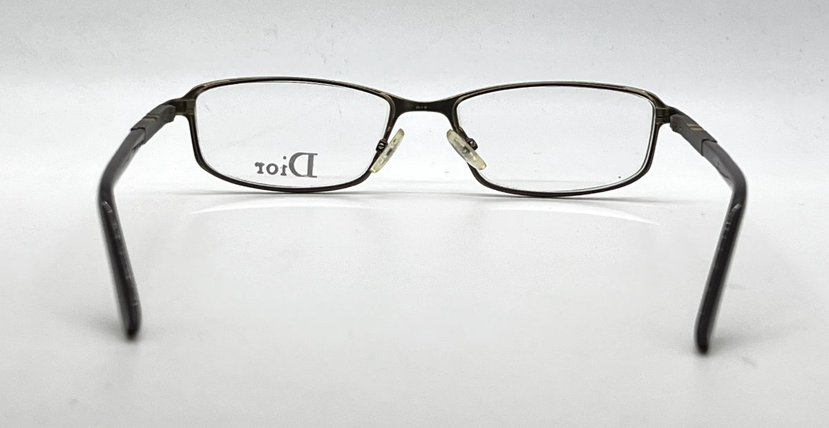 Christian Dior CD3713 Rectangle-Vintage Optical Frame Bronze Brown Crystal-Unworn