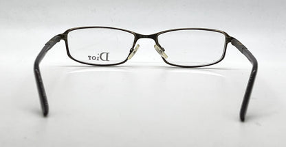 Christian Dior CD3713 Rectangle-Vintage Optical Frame Bronze Brown Crystal-Unworn
