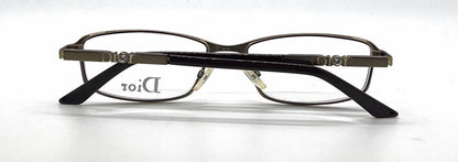 Christian Dior CD3713 Rectangle-Vintage Optical Frame Bronze Brown Crystal-Unworn