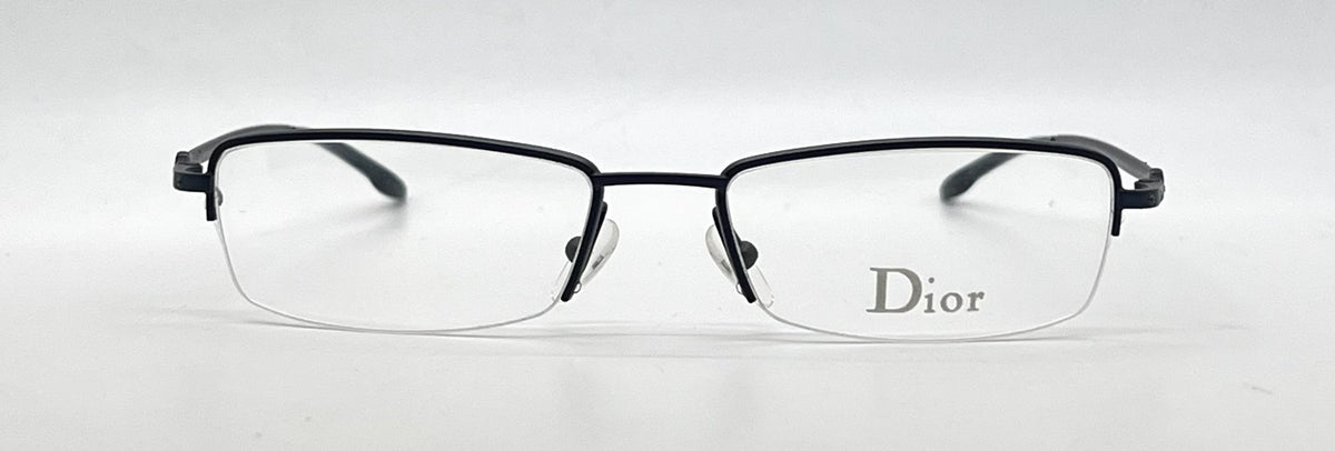 Christian Dior CD3627 Half-Rim-Vintage Optical Frame Blue Crystal-Unworn