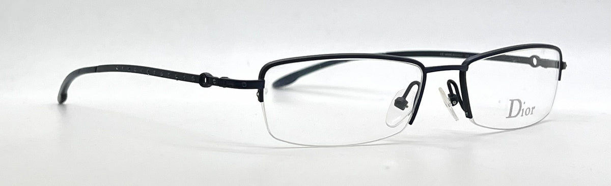 Christian Dior CD3627 Half-Rim-Vintage Optical Frame Blue Crystal-Unworn