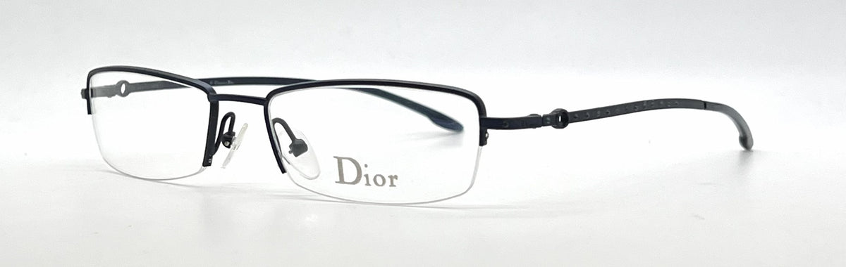 Christian Dior CD3627 Half-Rim-Vintage Optical Frame Blue Crystal-Unworn