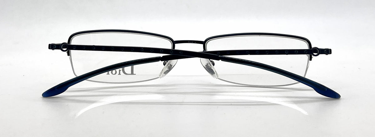Christian Dior CD3627 Half-Rim-Vintage Optical Frame Blue Crystal-Unworn