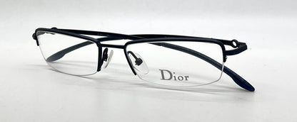 Christian Dior CD3627 Half-Rim-Vintage Optical Frame Blue Crystal-Unworn