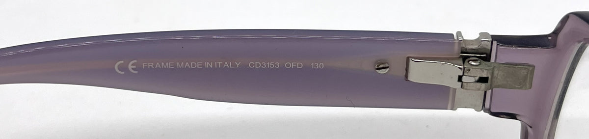 Christian Dior CD3153 Rectangular Purple Vintage Optical Frame-Unworn