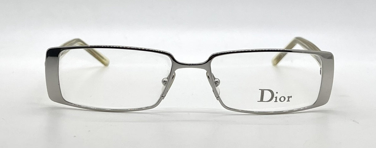 Christian Dior CD3633 Rectangular Vintage Optical Frame-Silver Yellow-Unworn
