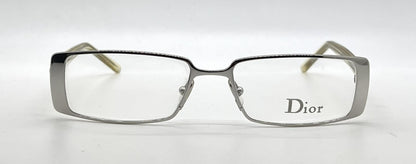 Christian Dior CD3633 Rectangular Vintage Optical Frame-Silver Yellow-Unworn