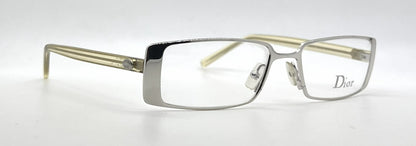 Christian Dior CD3633 Rectangular Vintage Optical Frame-Silver Yellow-Unworn