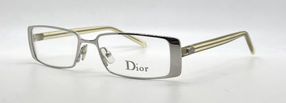 Christian Dior CD3633 Rectangular Vintage Optical Frame-Silver Yellow-Unworn