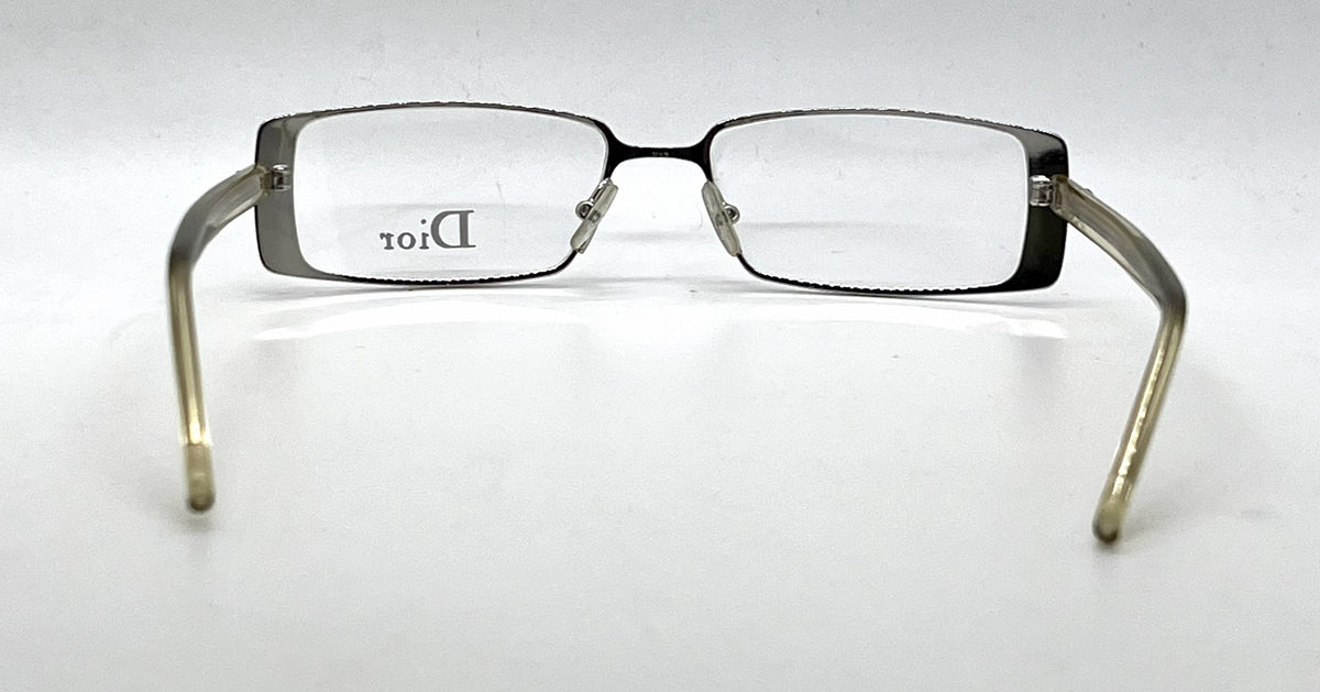 Christian Dior CD3633 Rectangular Vintage Optical Frame-Silver Yellow-Unworn