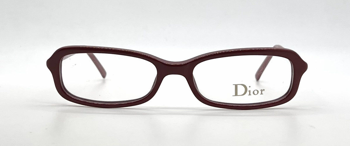 Dior CD3108/STRASS Rectangular Vintage Optical Frame-Burgundy-Unworn