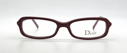 Dior CD3108/STRASS Rectangular Vintage Optical Frame-Burgundy-Unworn