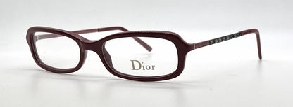 Dior CD3108/STRASS Rectangular Vintage Optical Frame-Burgundy-Unworn