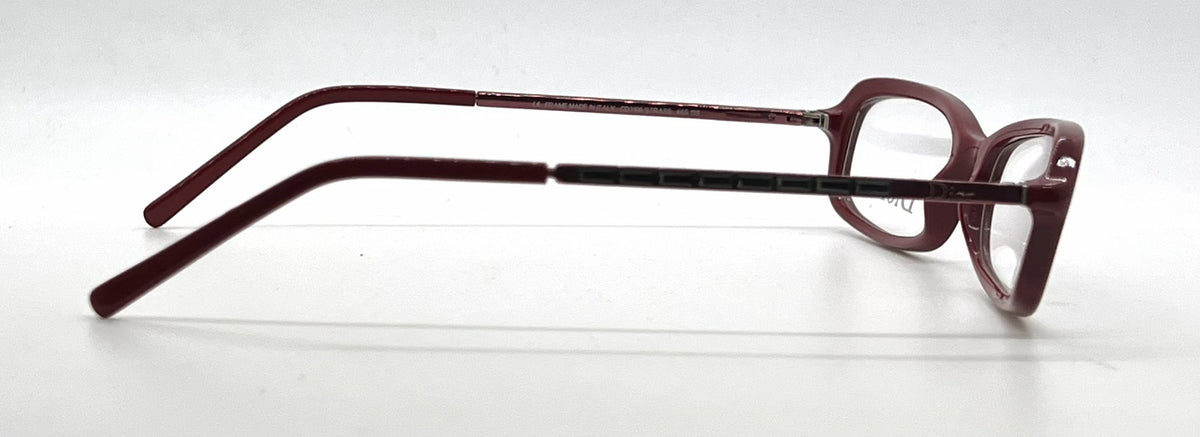 Dior CD3108/STRASS Rectangular Vintage Optical Frame-Burgundy-Unworn